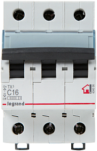 Legrand 404056 TX3 C16 Автоматический выключатель TX³ 3-х полюсный 16А 6кА с хар. С